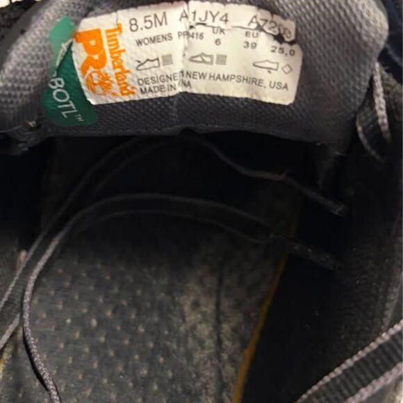 Timberland Black Pro Work Shoes Women’s 8.5M Anti Fatigue Oil Slip Resistant - Picture 6 of 9